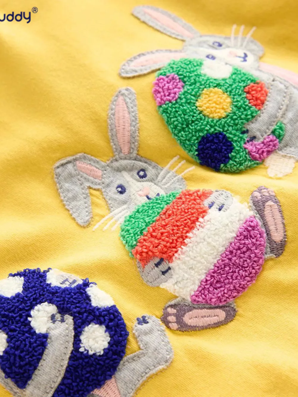 Children's Bunny Embroidered Short Sleeve T-Shirt, image 4