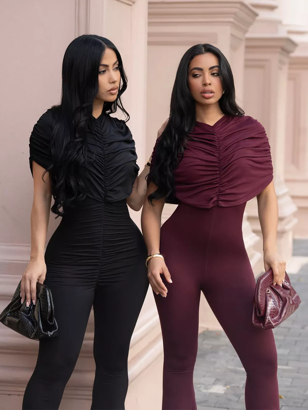 Ruched Flare Leg Jumpsuit, image 8