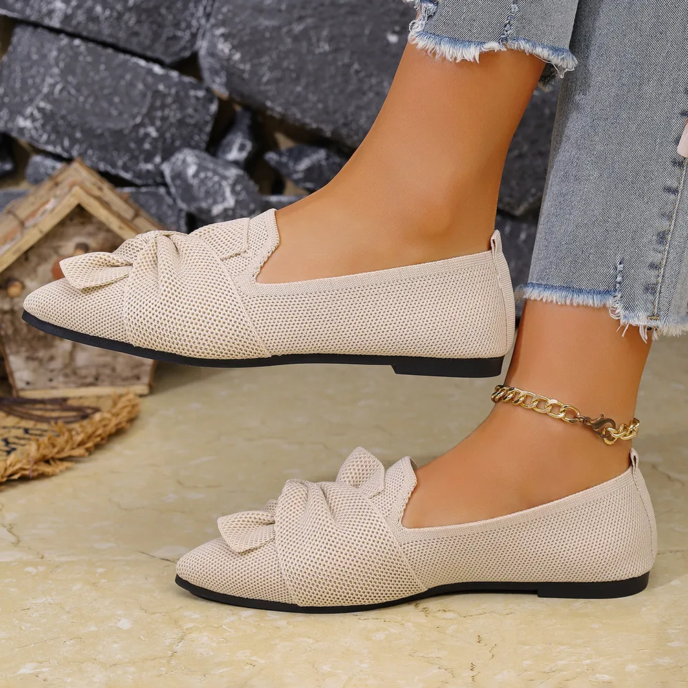 Bow Point Toe Flats Slip-Ons, image 2