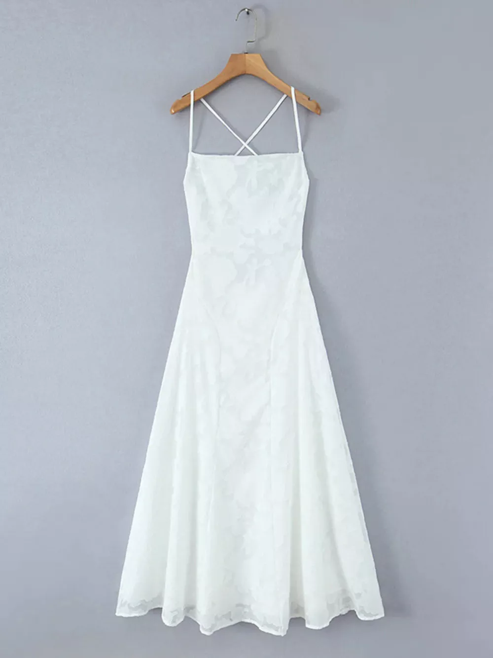 Lace Spaghetti Strap Maxi Dress, image 2