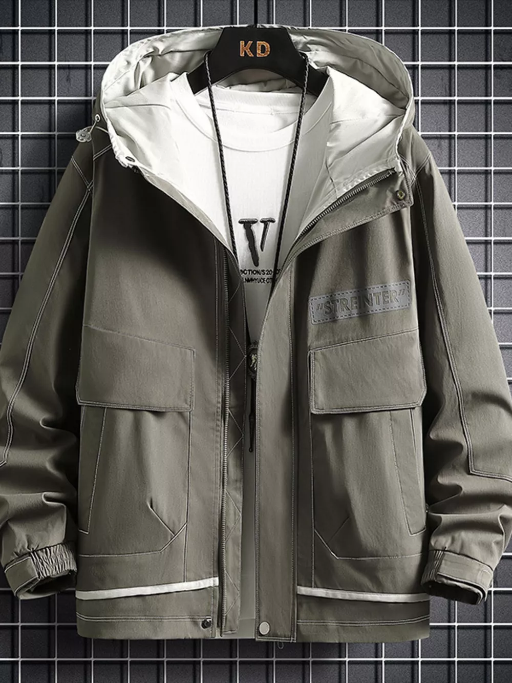 Men's Plus Size Hooded Casual Lightweight Jacket