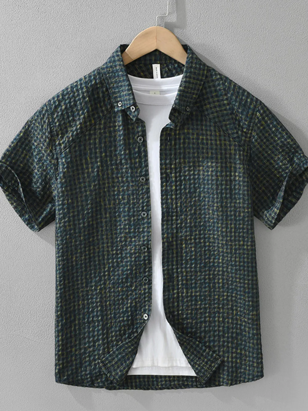 Men's Plus Size Button Up Short Sleeve Shirt