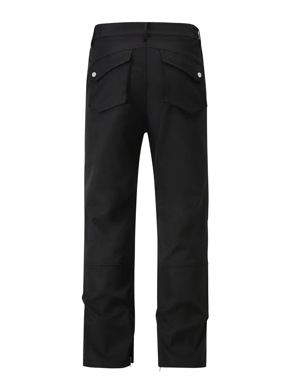 Men's Slim Straight Pants with Ruched Detail, image 2