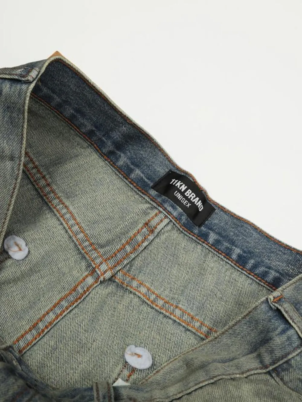 Men's Distressed Slim Bootcut Washed Jeans, image 5