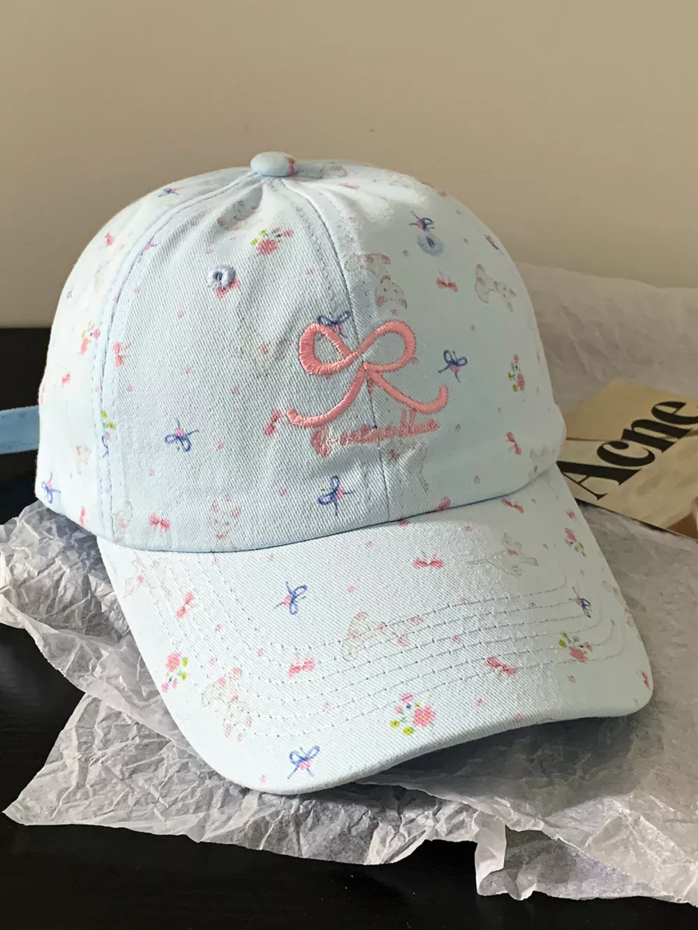 Bow Embroidered Baseball Cap, image 4
