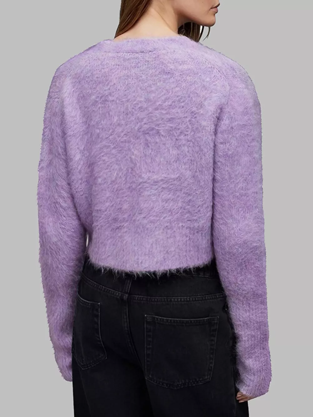 Fluffy Knit Cropped Cardigan, image 4
