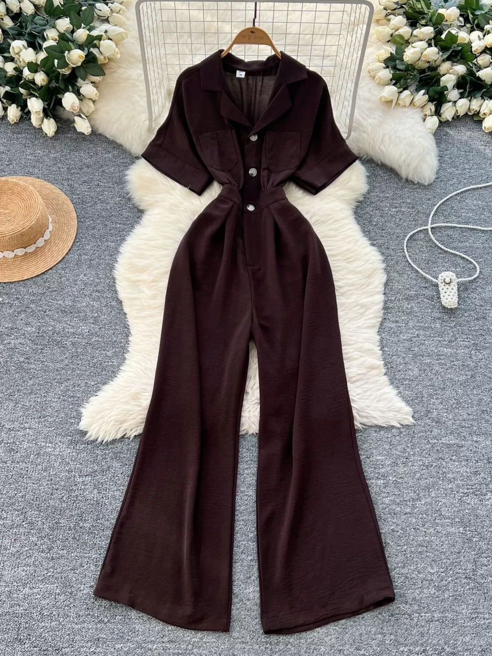 Tie Waist Wide Leg Jumpsuit, image 9