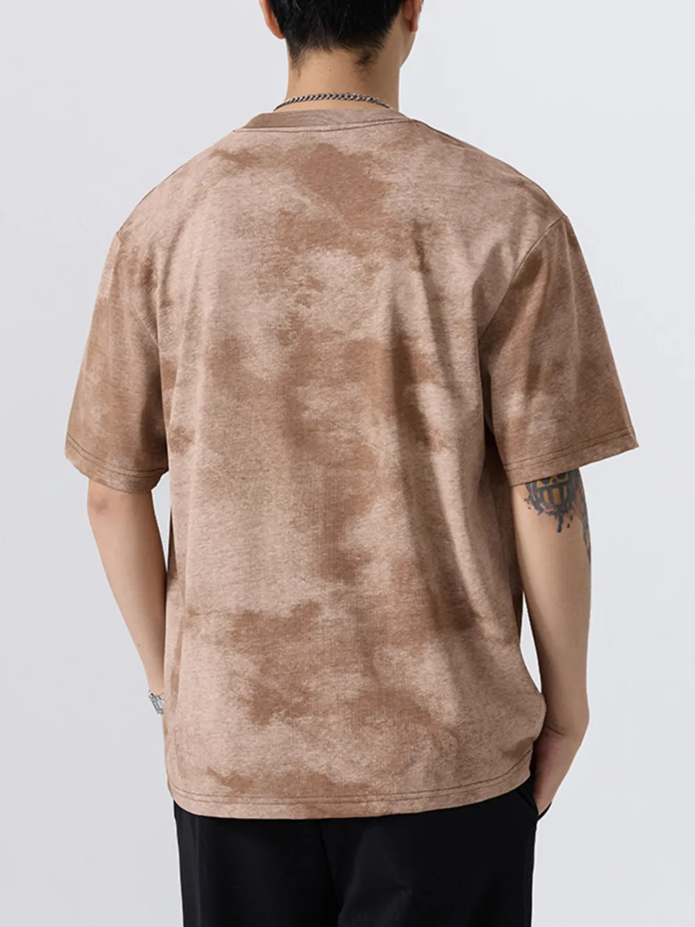 Men's Plus Size Washed Oversized Short Sleeve T-Shirt, image 4