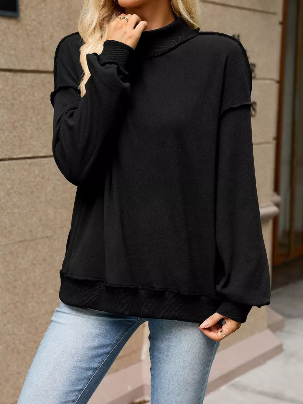 Loose Fit Crew Neck Sweatshirt, image 15
