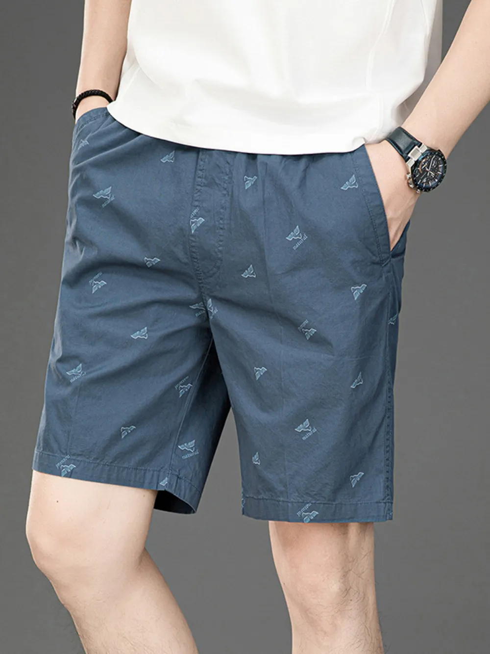 Men's Plus Size Casual Printed Shorts, image 2