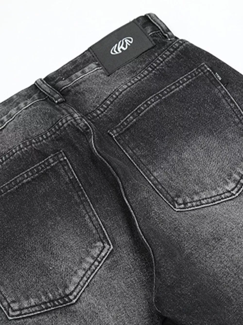 Men's Washed Wide Leg Jeans, image 4