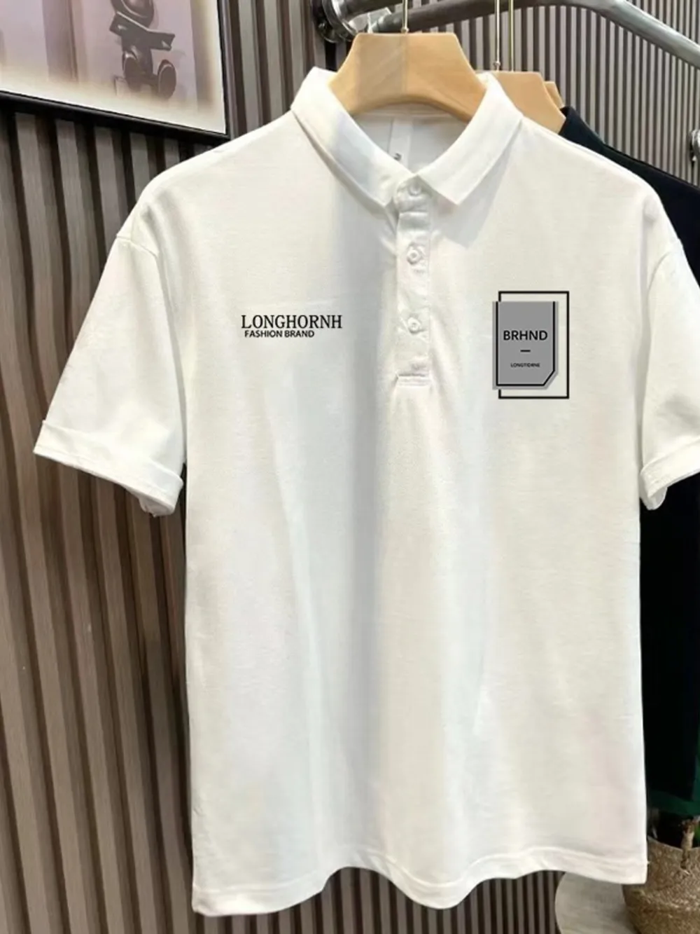 Men's Plus Size Short Sleeve Graphic Polo, image 2