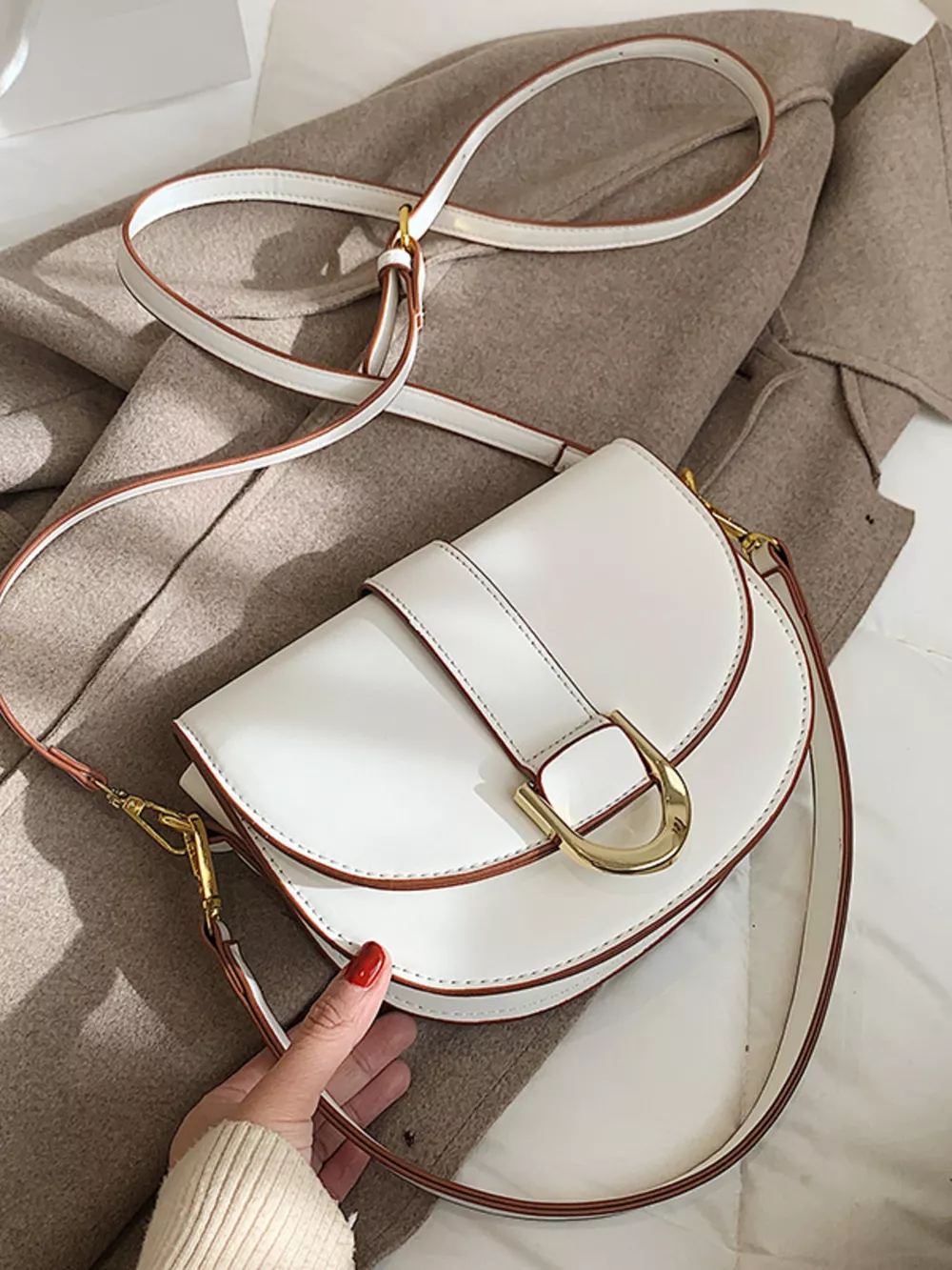 Buckle Flap Crossbody Bag, image 6