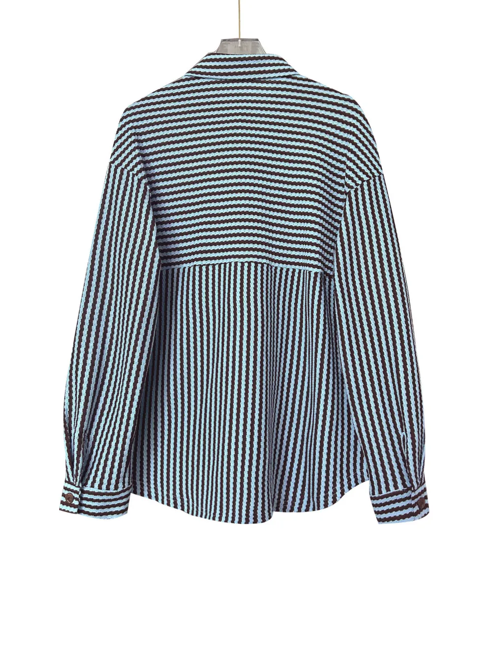 Striped Button-Down Casual Shirt, image 6