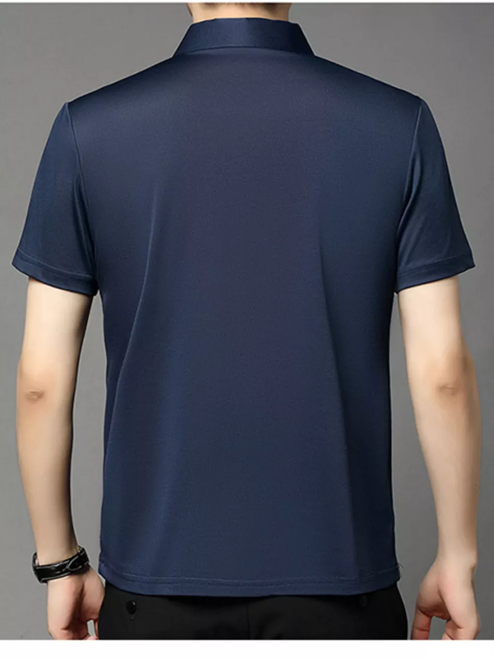Men's Plus Size Button Detail Short Sleeve Polo, image 10