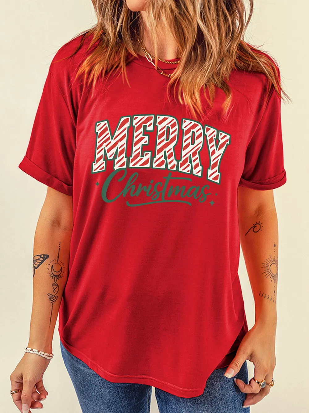 Merry Christmas Short Sleeve Graphic Tee, image 2