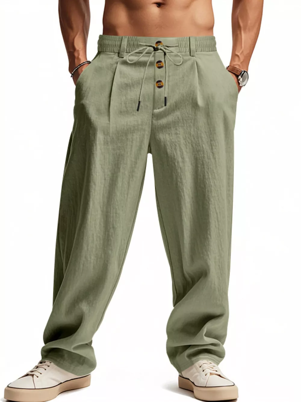 Men's Full Size Drawstring Loose Fit Pants Plus Size, image 20