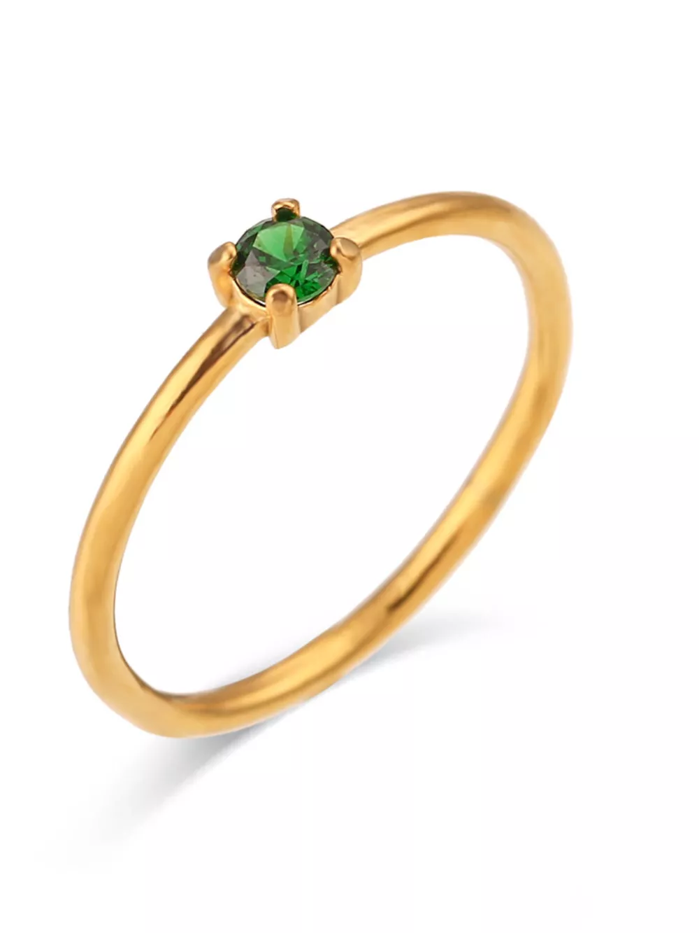 18K Gold-Plated Zircon Ring, image 6