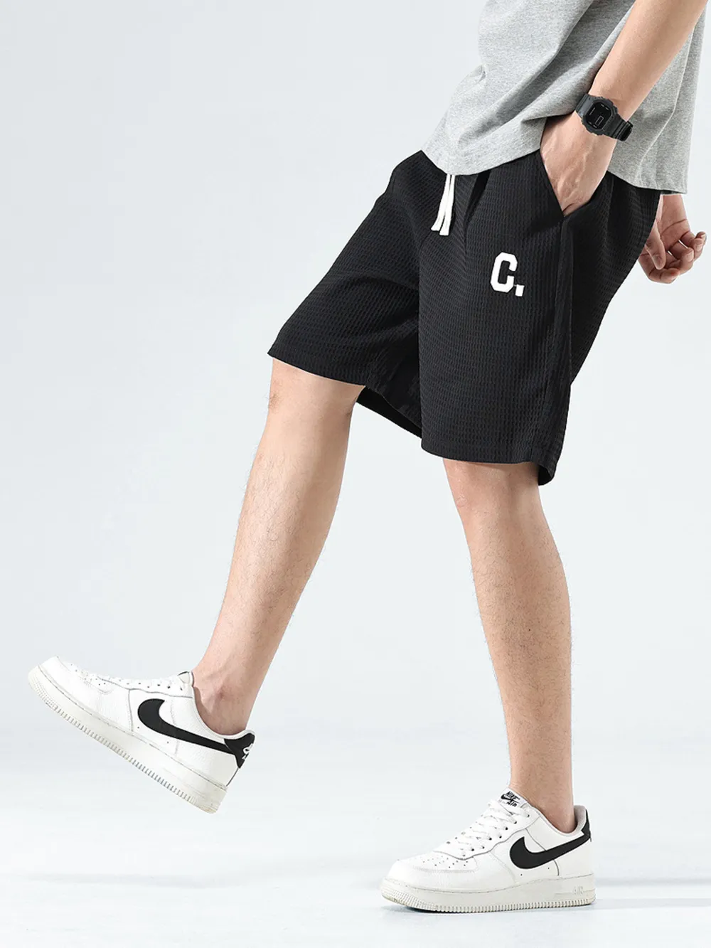 Men's Drawstring Pocketed Shorts, image 7