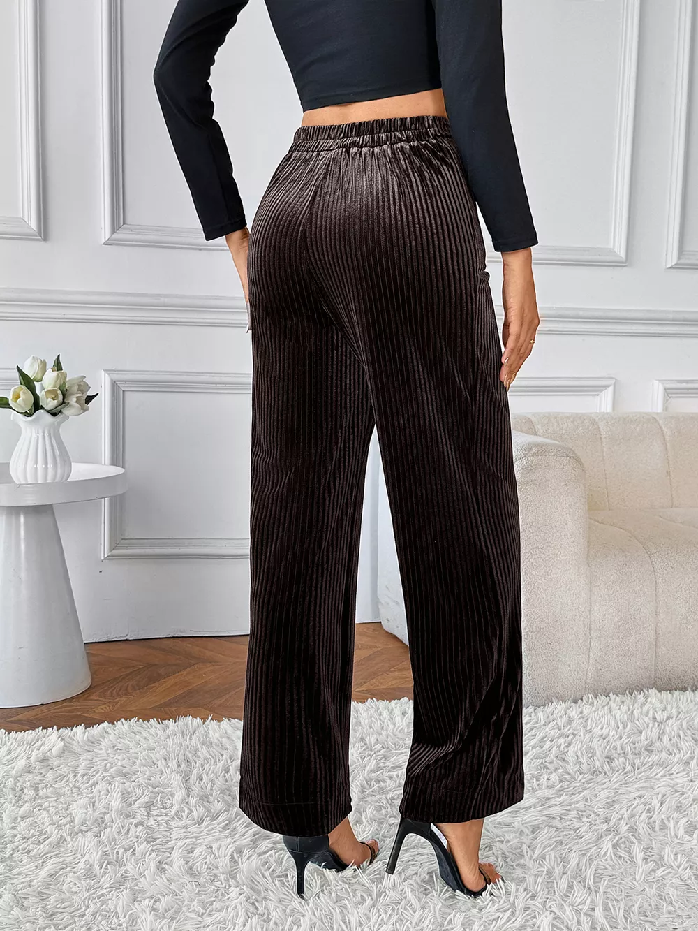 High-Waisted Wide-Leg Pants, image 5