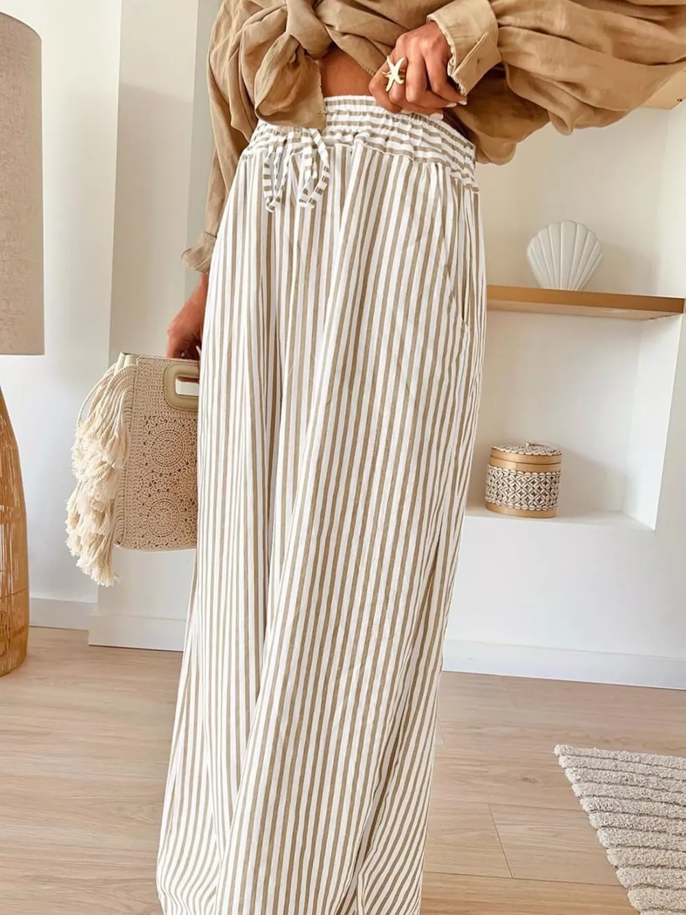 Striped Wide-Leg Pants, image 3