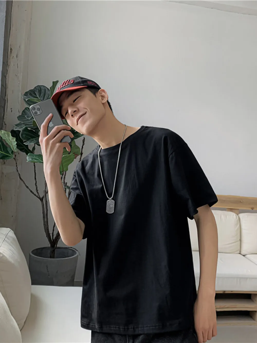 Men's Round Neck Short Sleeve T-Shirt, image 2