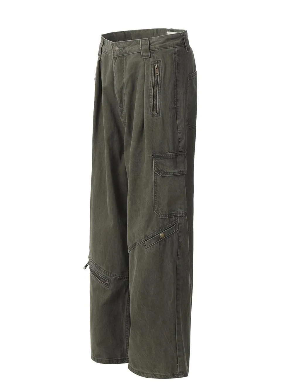Men's Washed Cargo Wide Leg Jeans, image 5