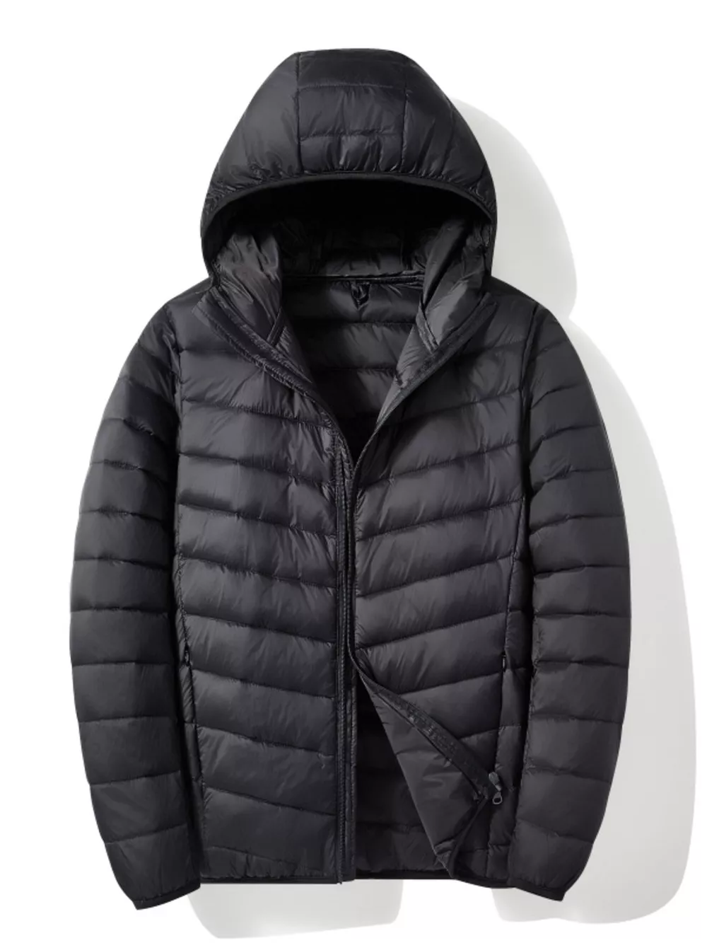 Men's Plus Size Lightweight Zip Up Puffer Jacket, image 6