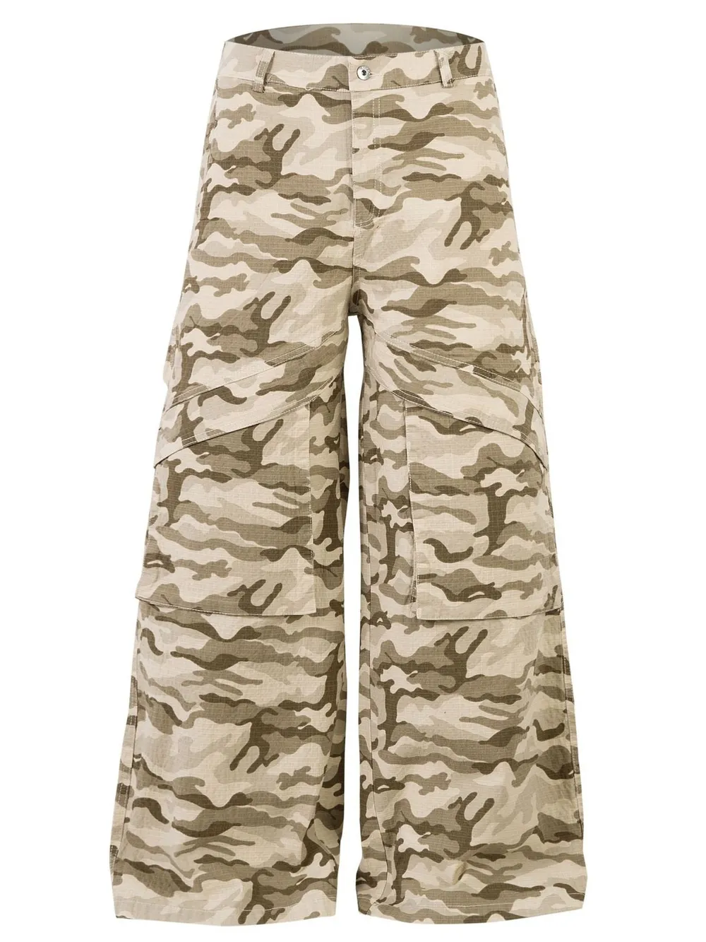 Men's Wide Leg Camo Print Cargo Pants