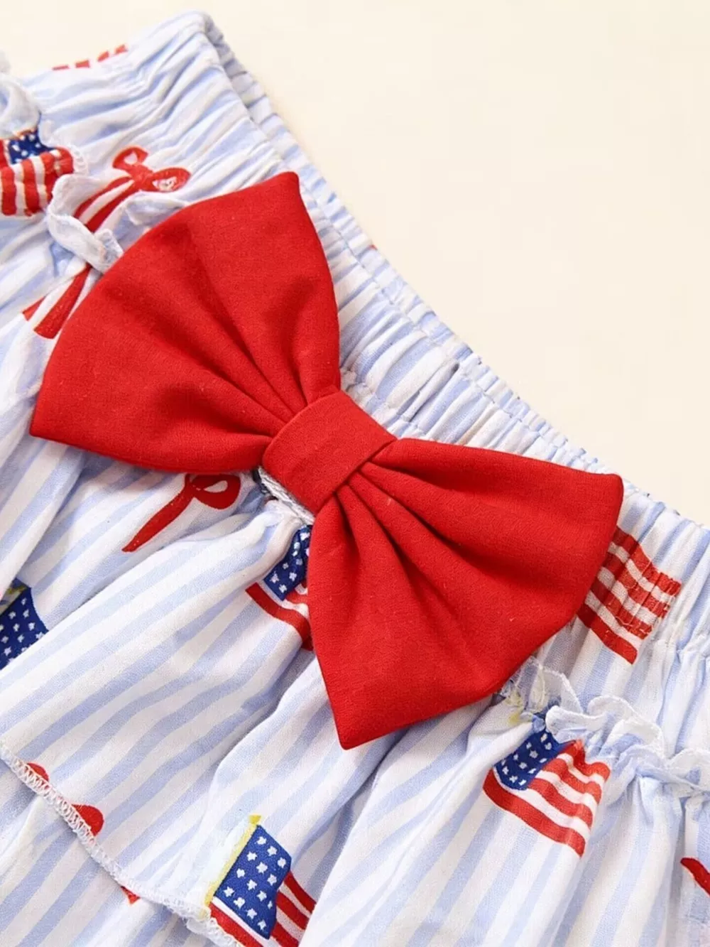 Children's My First 4th of July Bodysuit & Skort & Headband Set, image 4