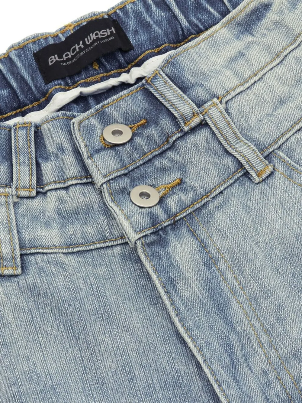Men's Washed Wide Leg Cropped Jeans, image 5