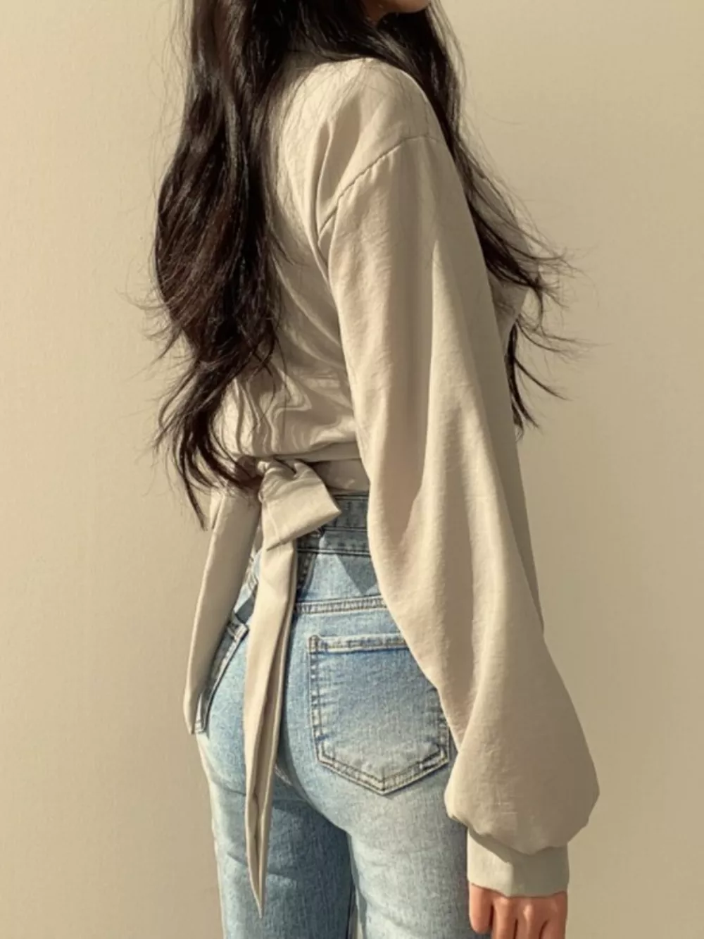 Twisted Front Long Sleeve Shirt, image 13