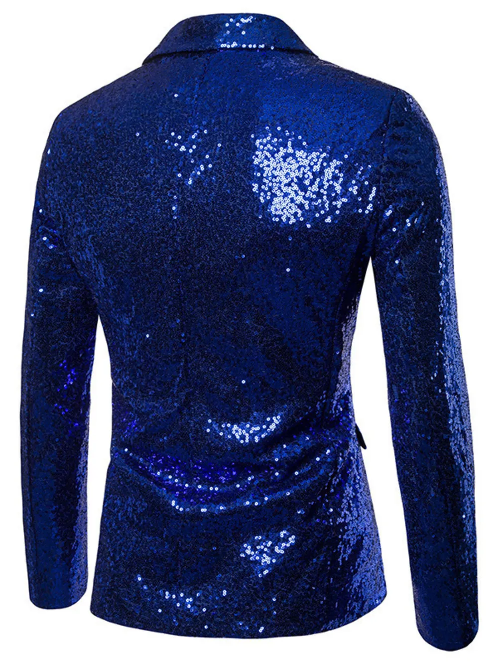 Men's Full Size Sequin One Button Blazer Plus Size, image 3