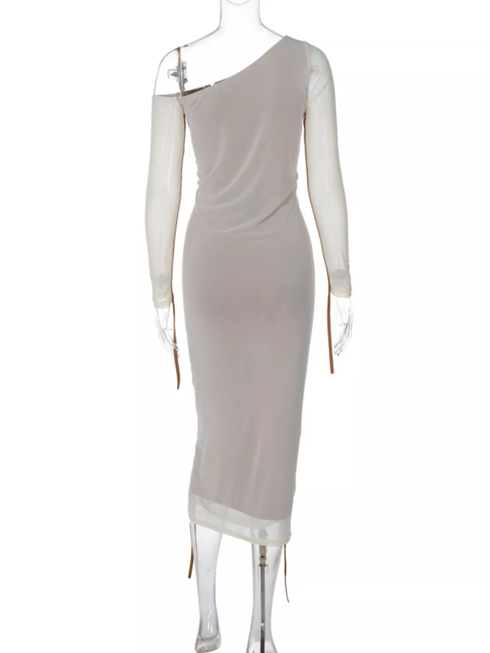 One-Shoulder Ruched Bodycon Midi Dress, image 13