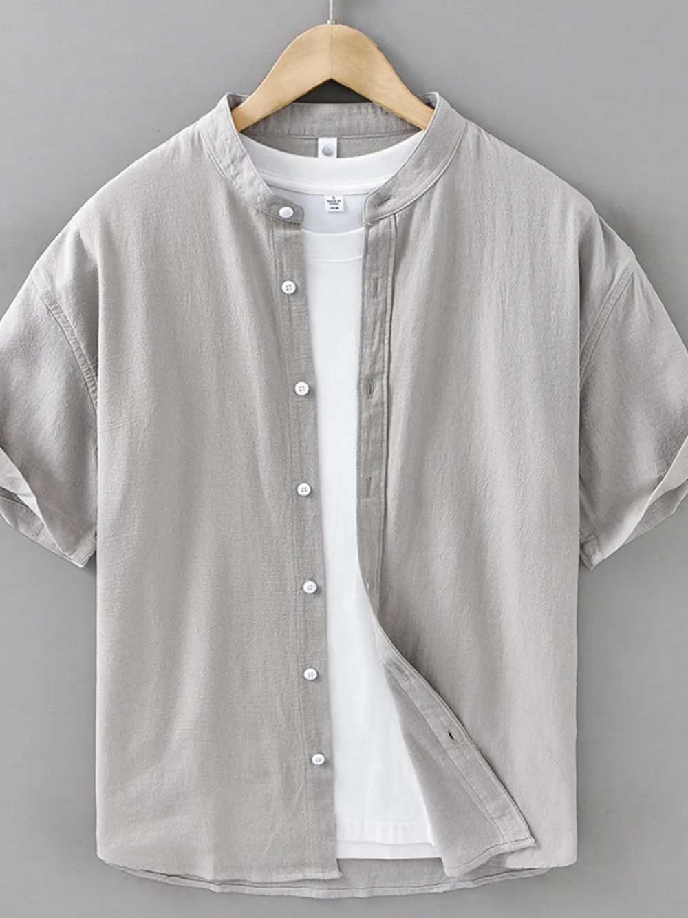 Men's Plus Size Button Up Short Sleeve Shirt, image 3