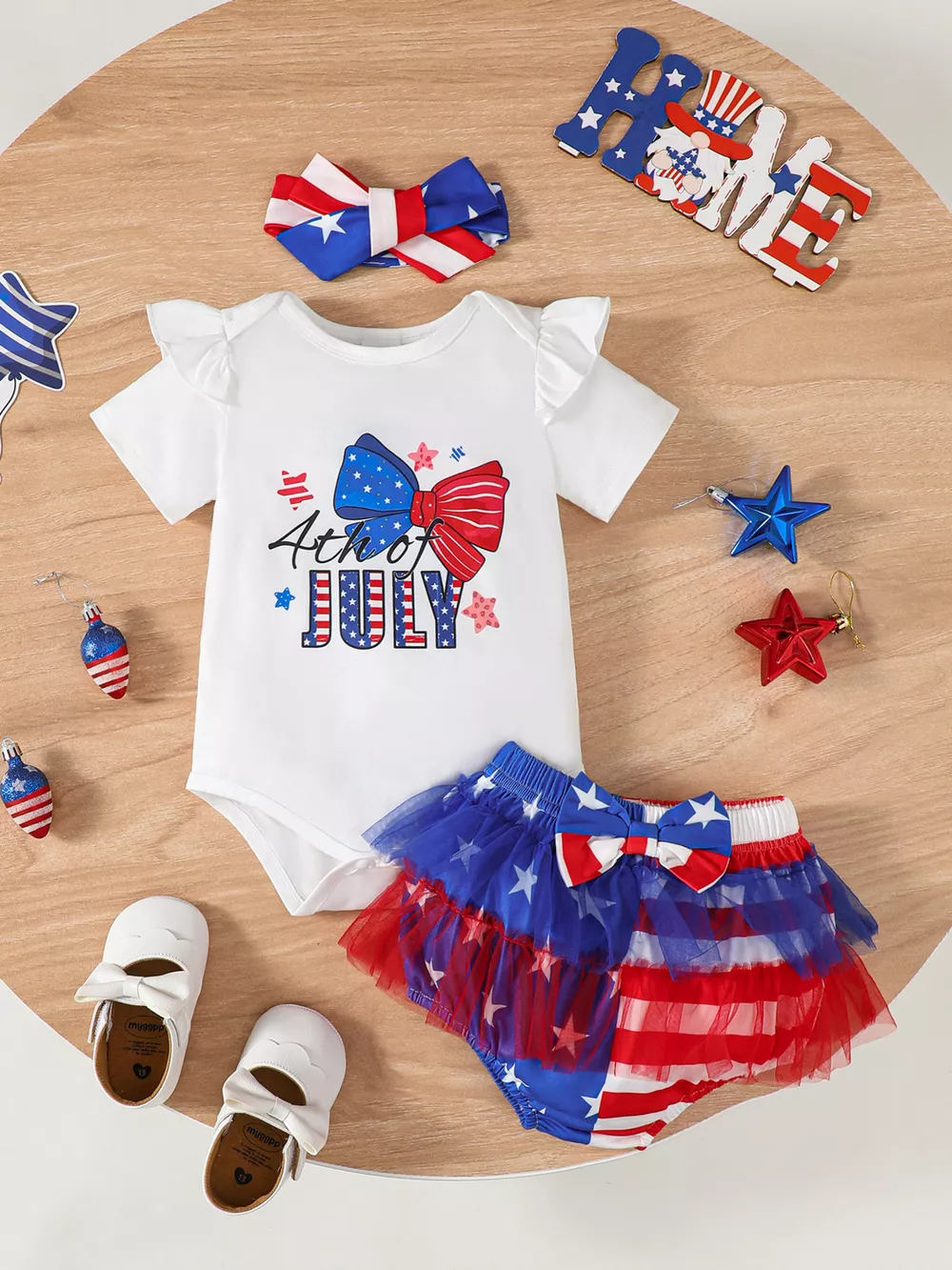 Children's 4th of July US Flag 3 Piece Set