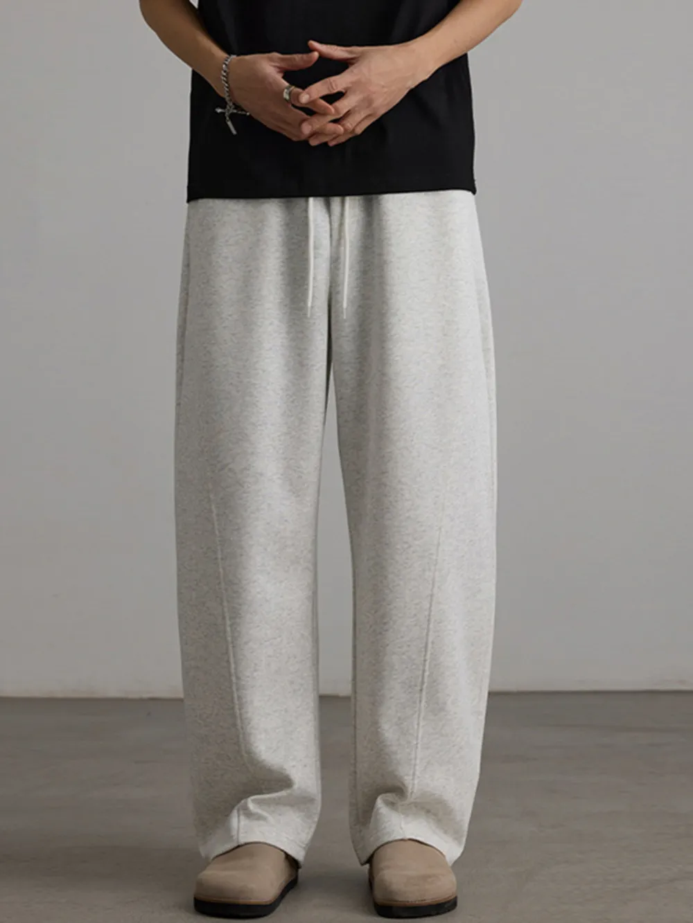 Men's Drawstring Wide Leg Pants, image 2