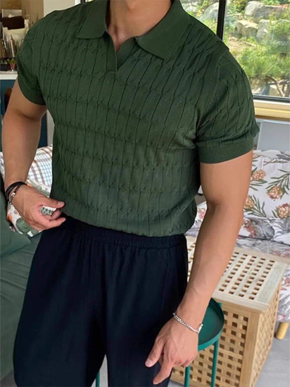 Men's Full Size Classic Short Sleeve Knit Polo Plus Size, image 4