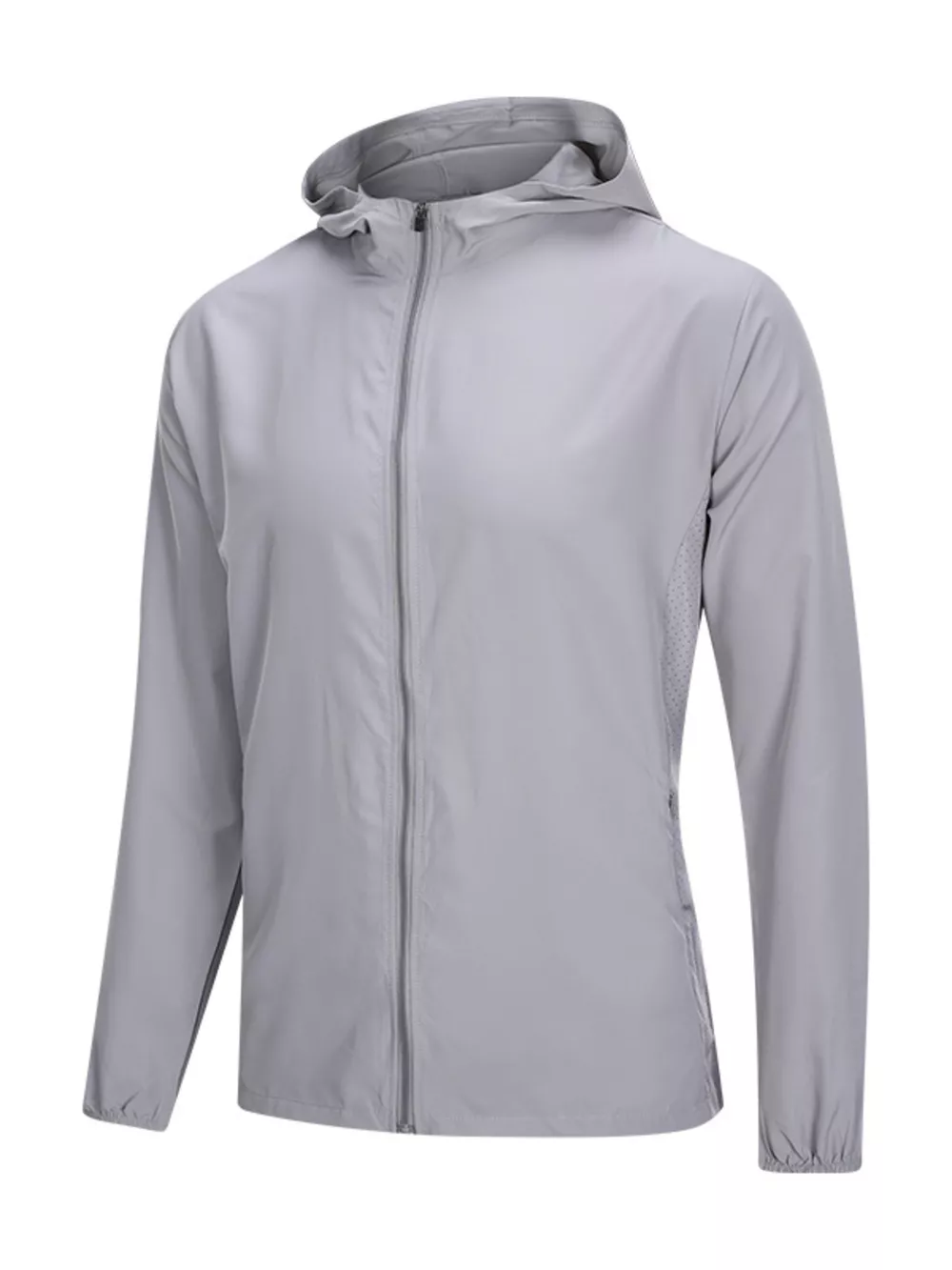 Men's Plus Size Zip Up Long Sleeve Hooded Jacket, image 3