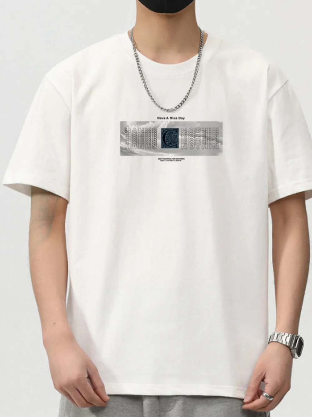 Men's Plus Size Round Neck Short Sleeve T-Shirt, image 6
