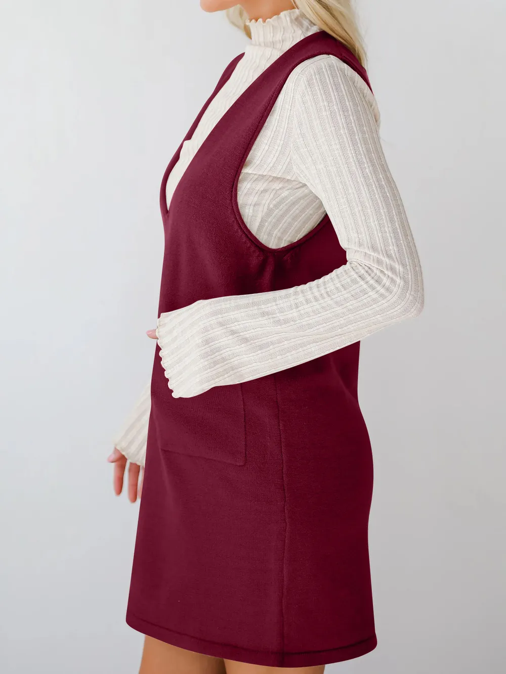Sleeveless Knit Dress with Pockets, image 14