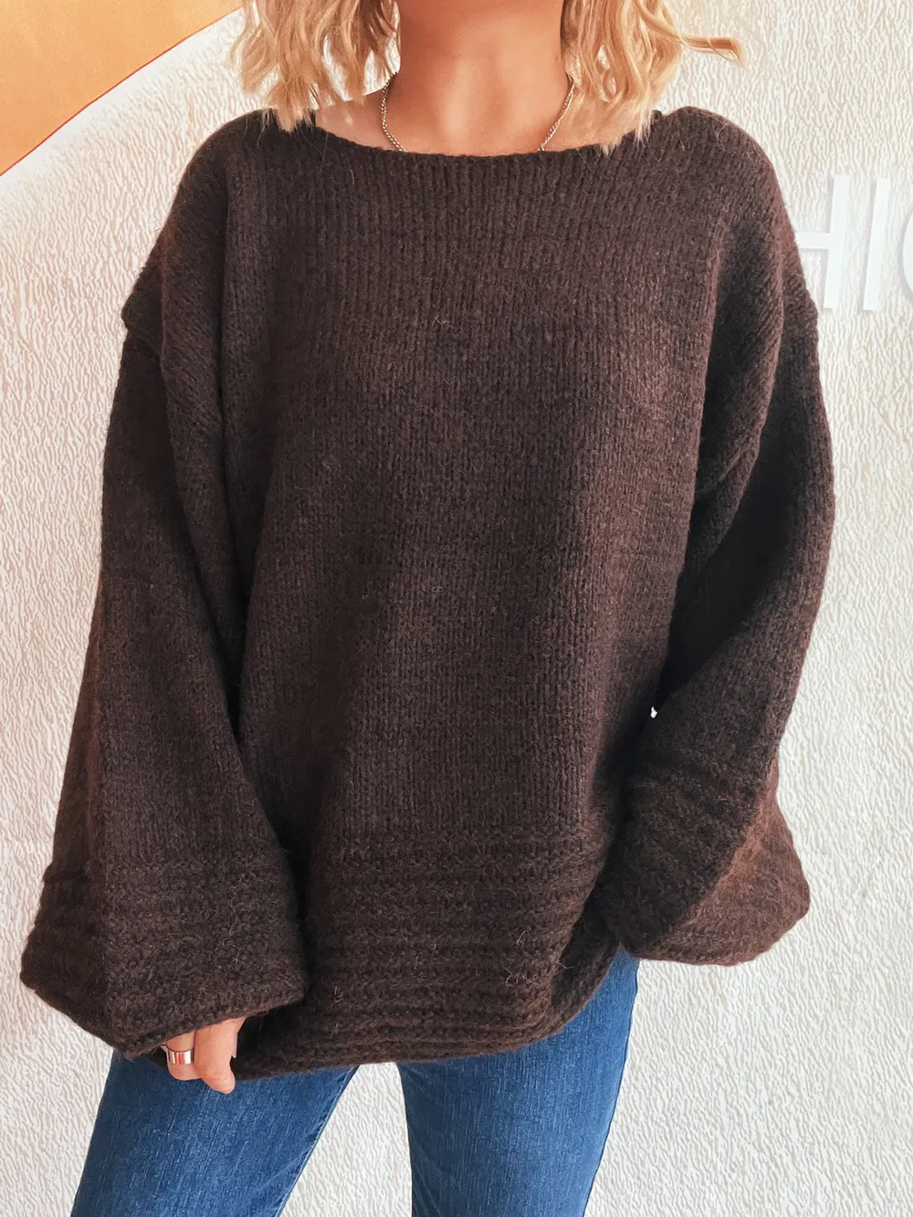 Relaxed Fit Round Neck Sweater, image 10