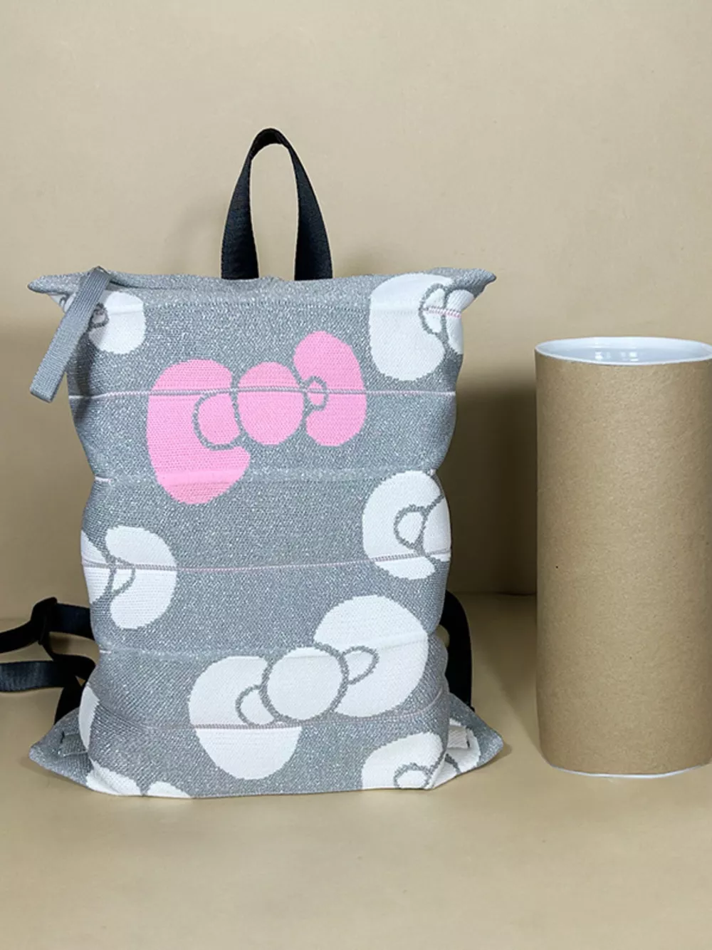 Bow Knit Backpack Bag, image 3