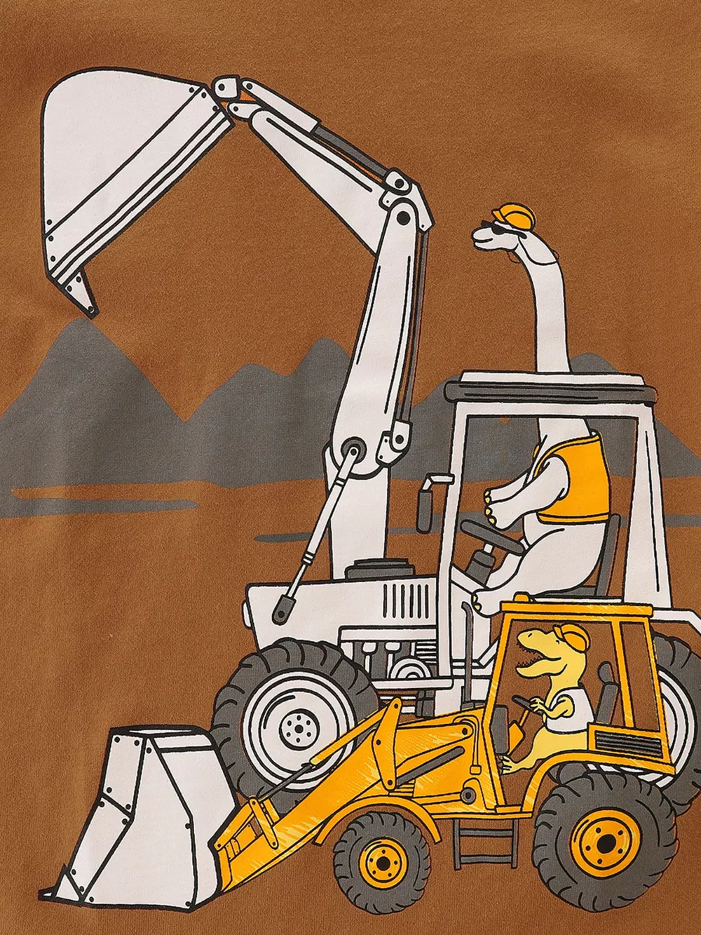 Children's Excavator & Dinosaur Graphic T-Shirt, image 4