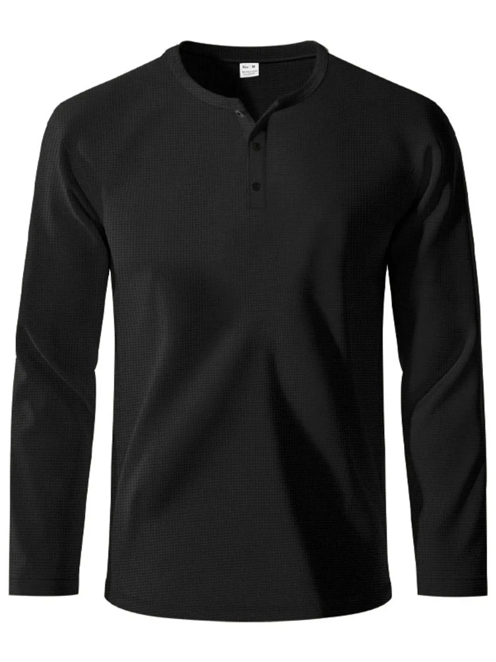 Men's Full Size Button Detail Long Sleeve T-Shirt Plus Size, image 11