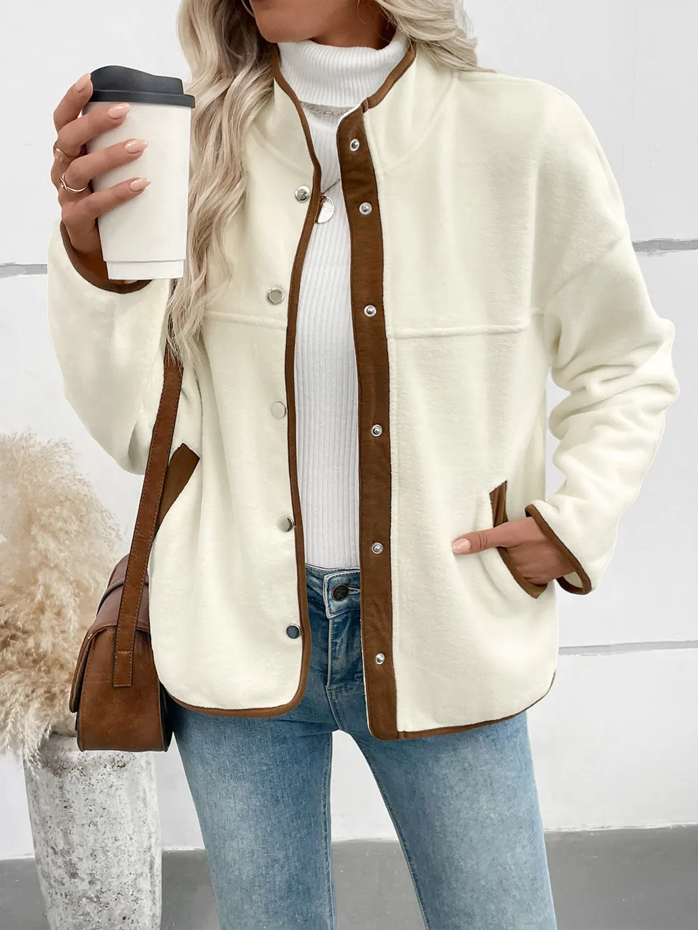 Snap Down Long Sleeve Jacket, image 2