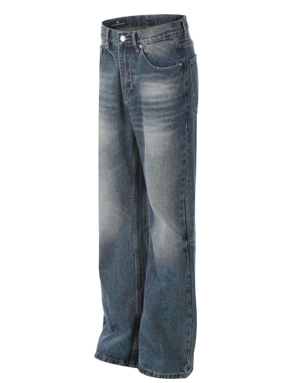 Men's Vintage Washed Wide Leg Jeans, image 2