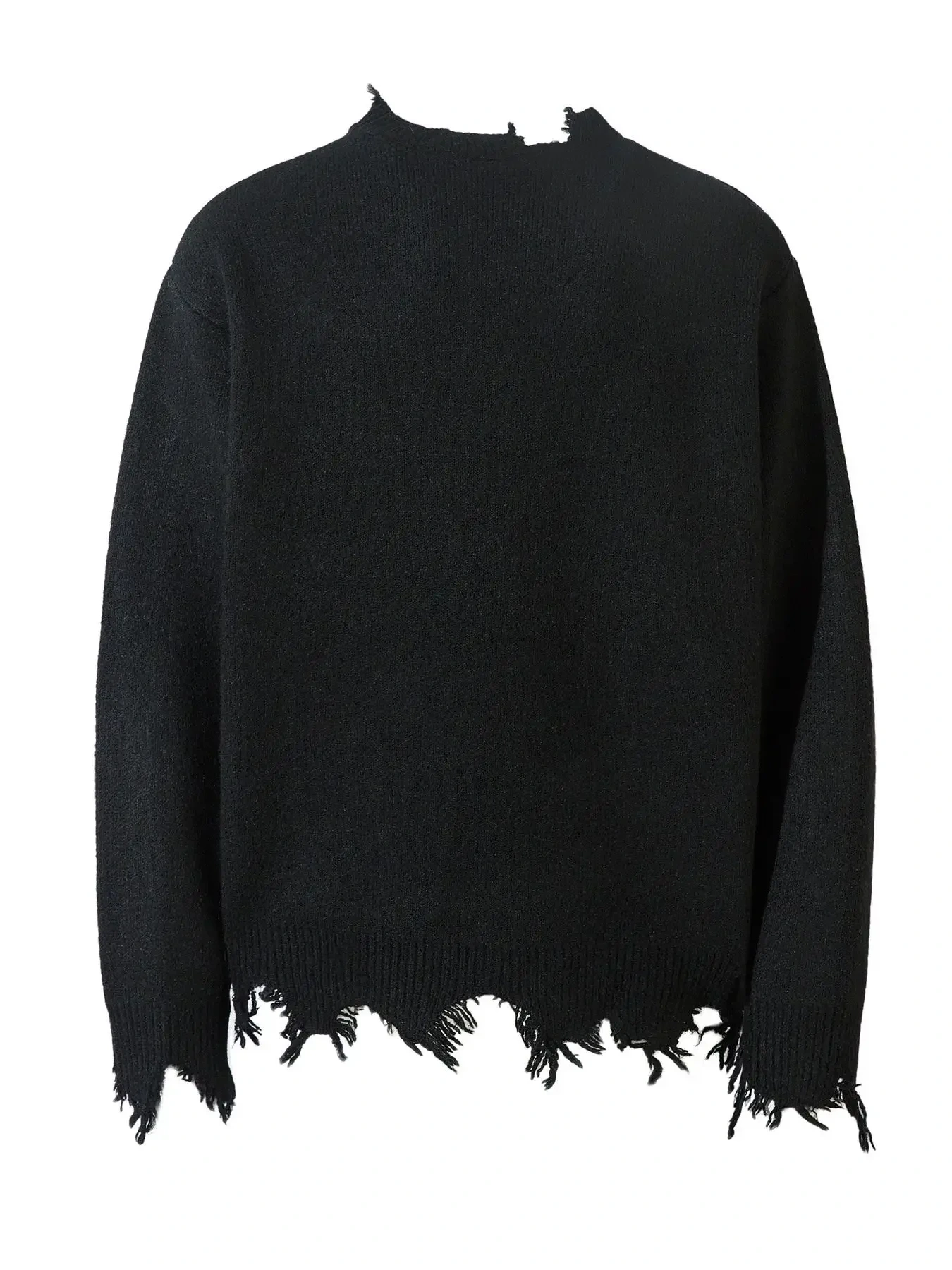 Men's Distressed Hem Half-Zip Sweater, image 3