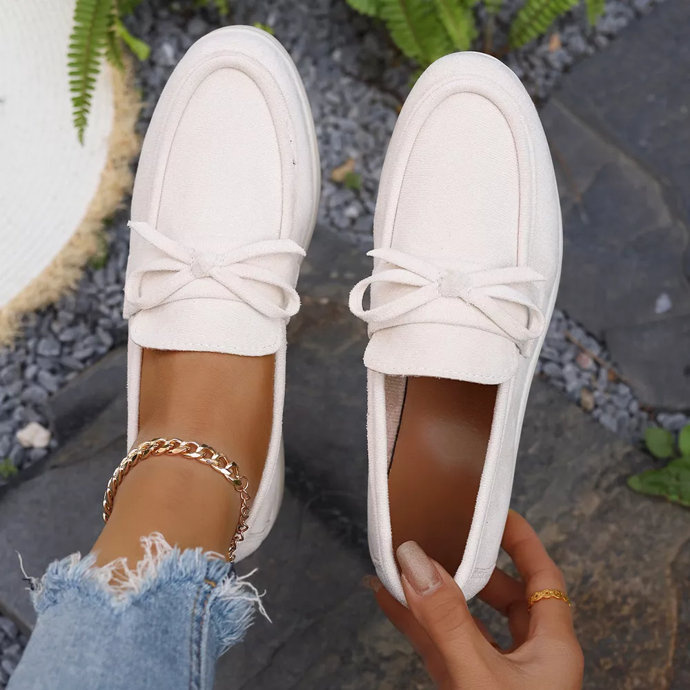 Bow Round Toe Slip-Ons, image 12