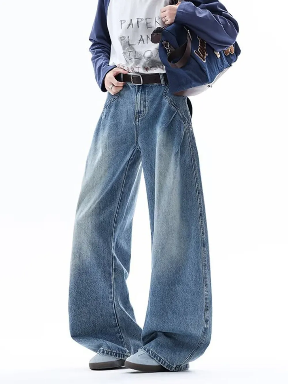 Men's Full Size Wide Leg Jeans Plus Size, image 4
